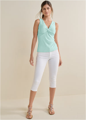 Twist Front Top - Mint - thumbnail-2