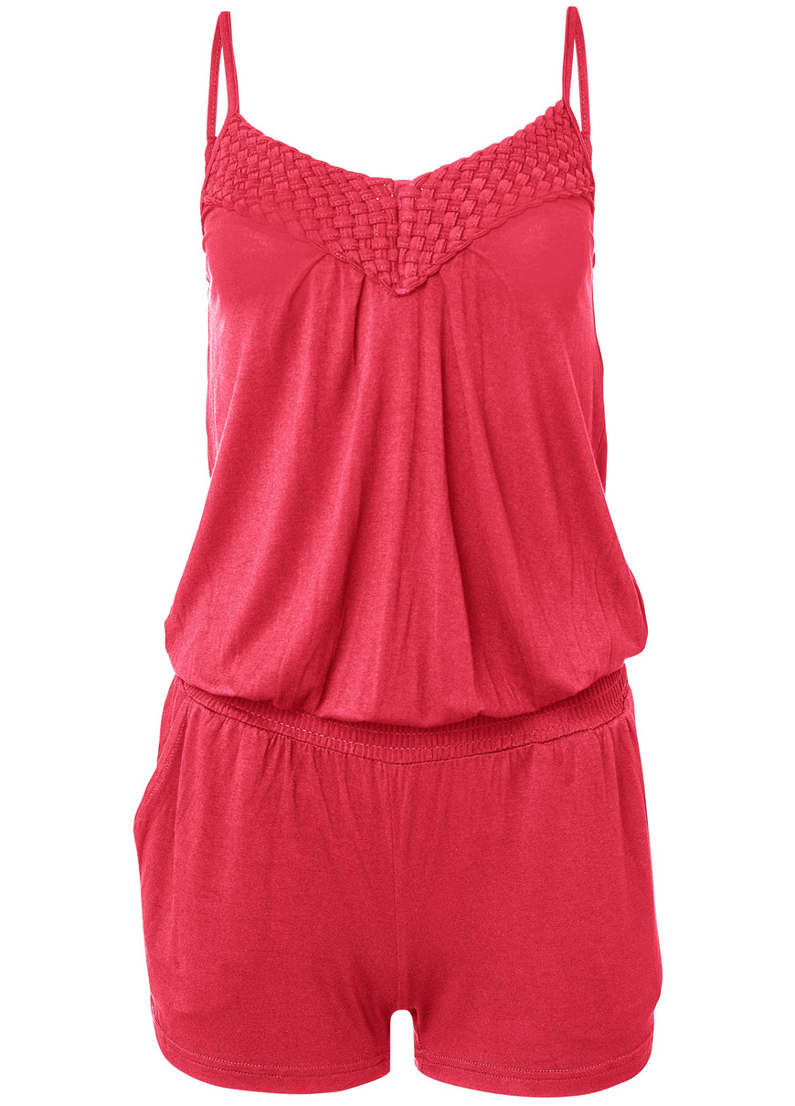 Casual Romper - Red