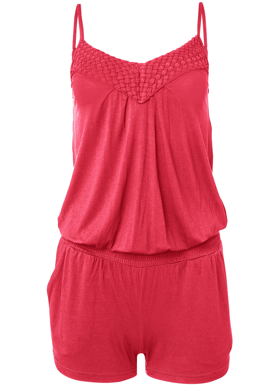 Casual Romper - Red