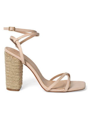 Lori Block Heel Sandals - Nude - thumbnail-2