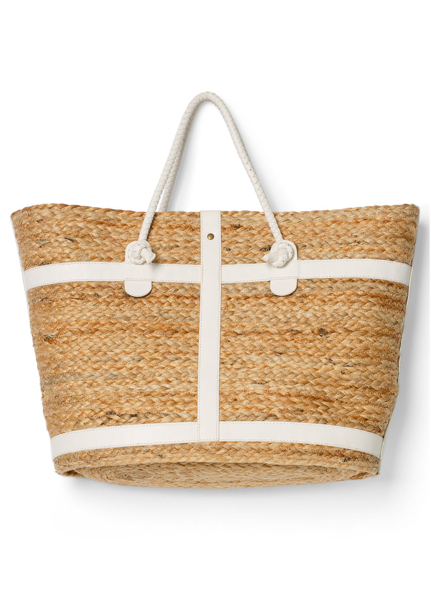 Braided straw bag  - Natural