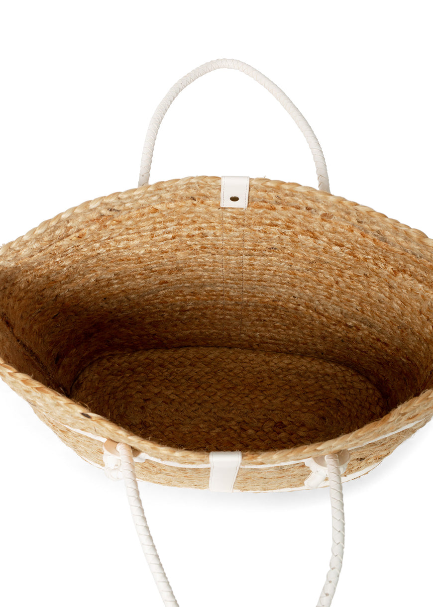 Braided straw bag  - Natural