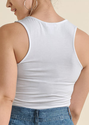 Racerback Tank - White - thumbnail-9