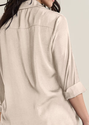 Blouse boutonnée douce - Off White - thumbnail-9