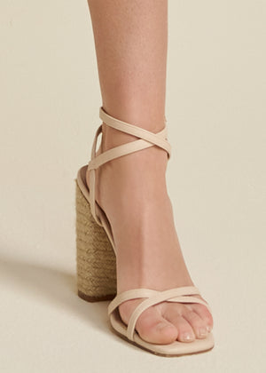 Lori Block Heel Sandals - Nude - thumbnail-5