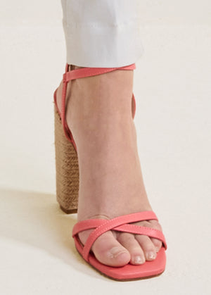 Lori block heel sandals - Sugar Coral - thumbnail-5