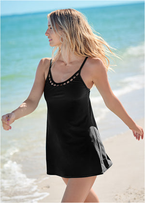 Ring Swim Dress - Black Beauty - thumbnail-1