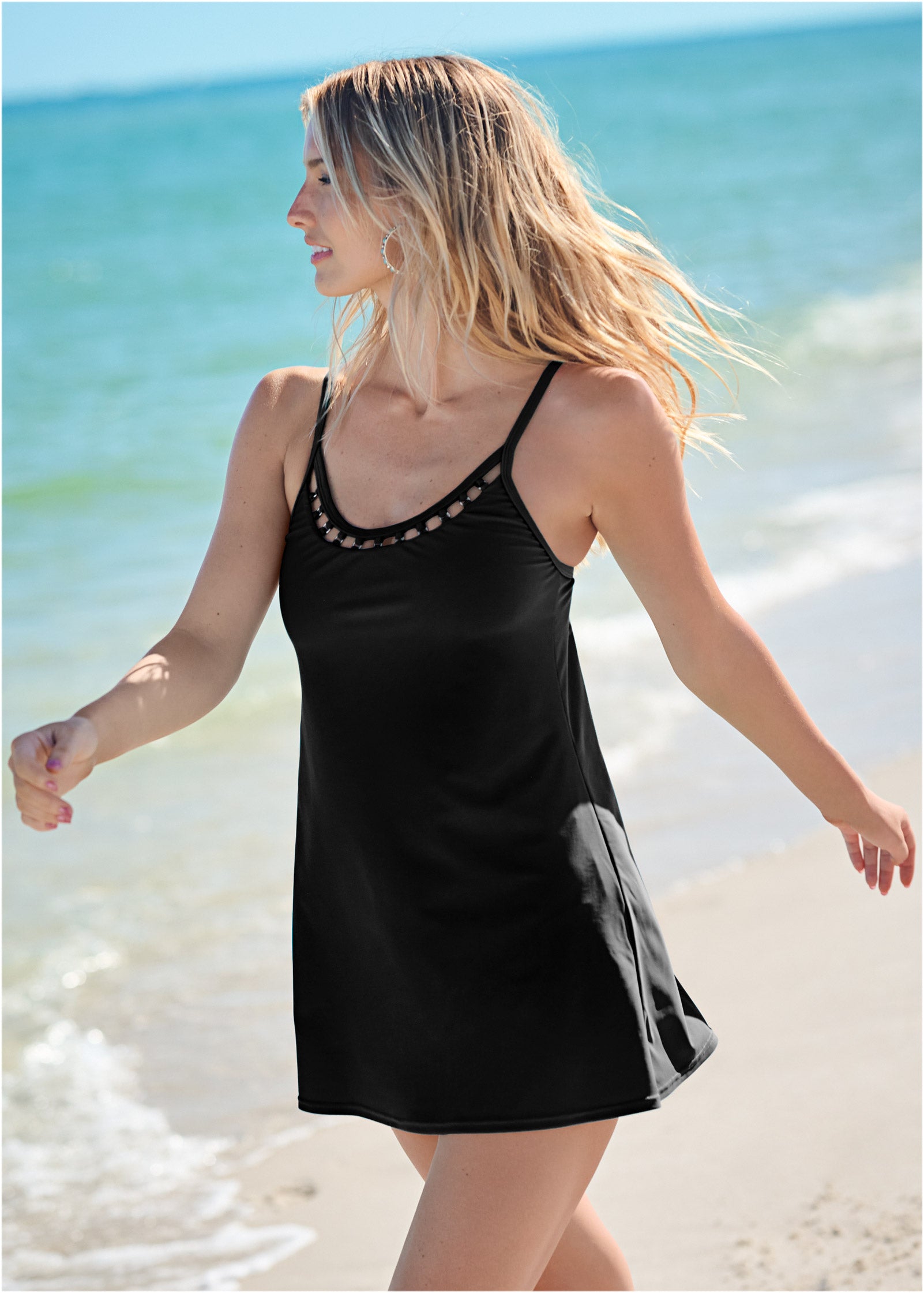 Ring Swim Dress - Black Beauty