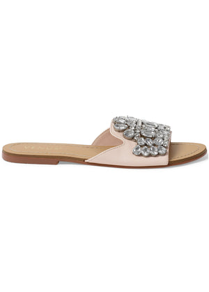 Rhinestone Slide Sandals - Blush - thumbnail-2