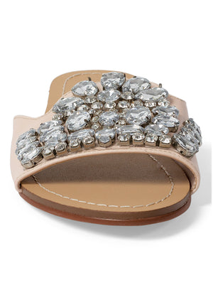 Rhinestone Slide Sandals - Blush - thumbnail-3