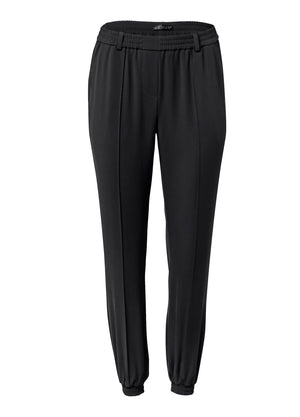 Pantalon de jogging taille haute tissé - Noir - thumbnail-7