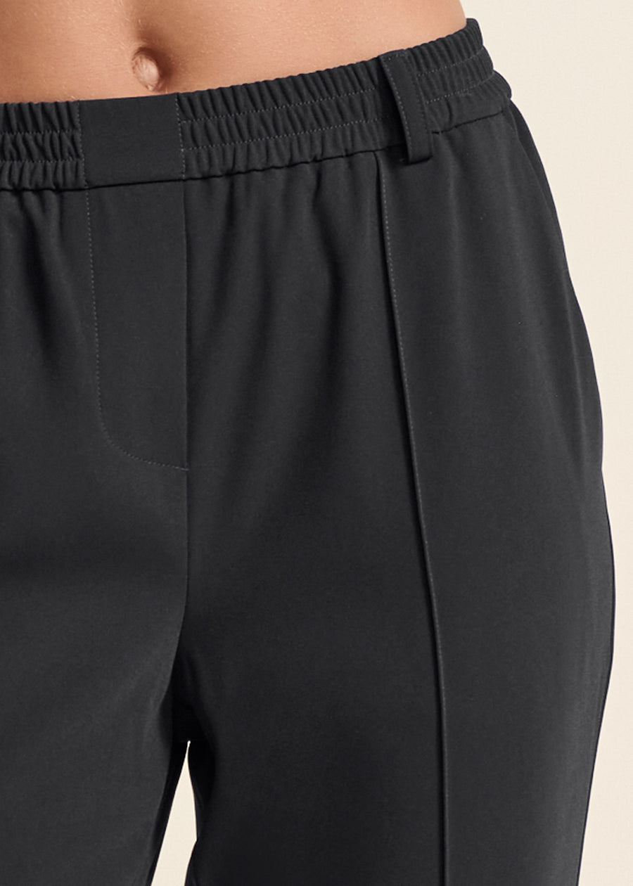 Pantalon de jogging taille haute tissé - Noir