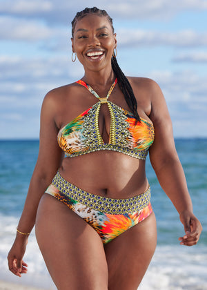 Bas de bikini taille repliée - Island Delight - thumbnail-4