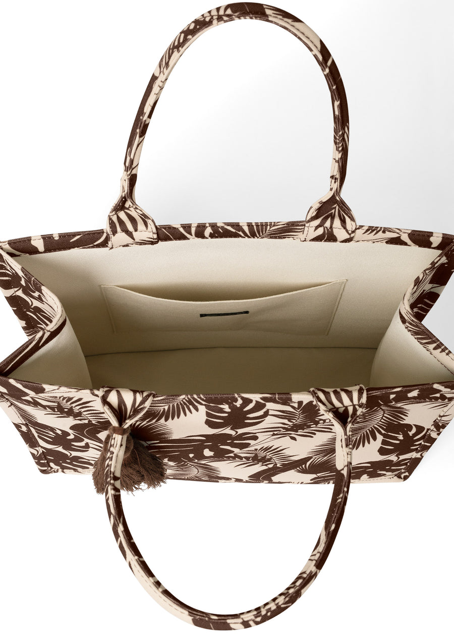 Printed tote bag - Brown Multi