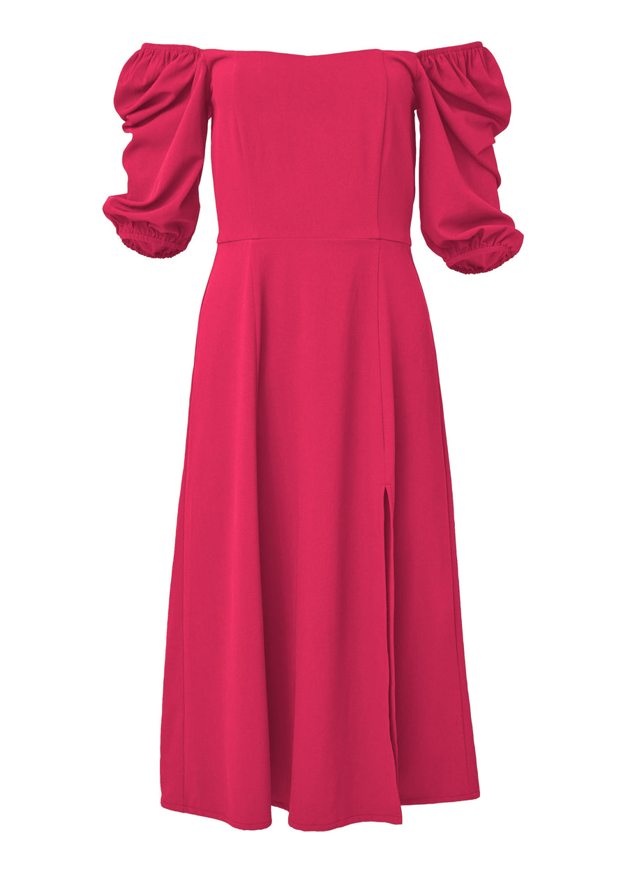 Square Neck Midi Dress - Azalea