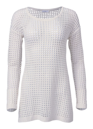 Crochet Tunic - Pearl White - thumbnail-4