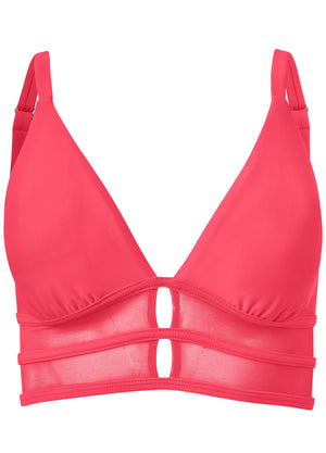 Strappy Bikini Top - Sunset Pink - thumbnail-3