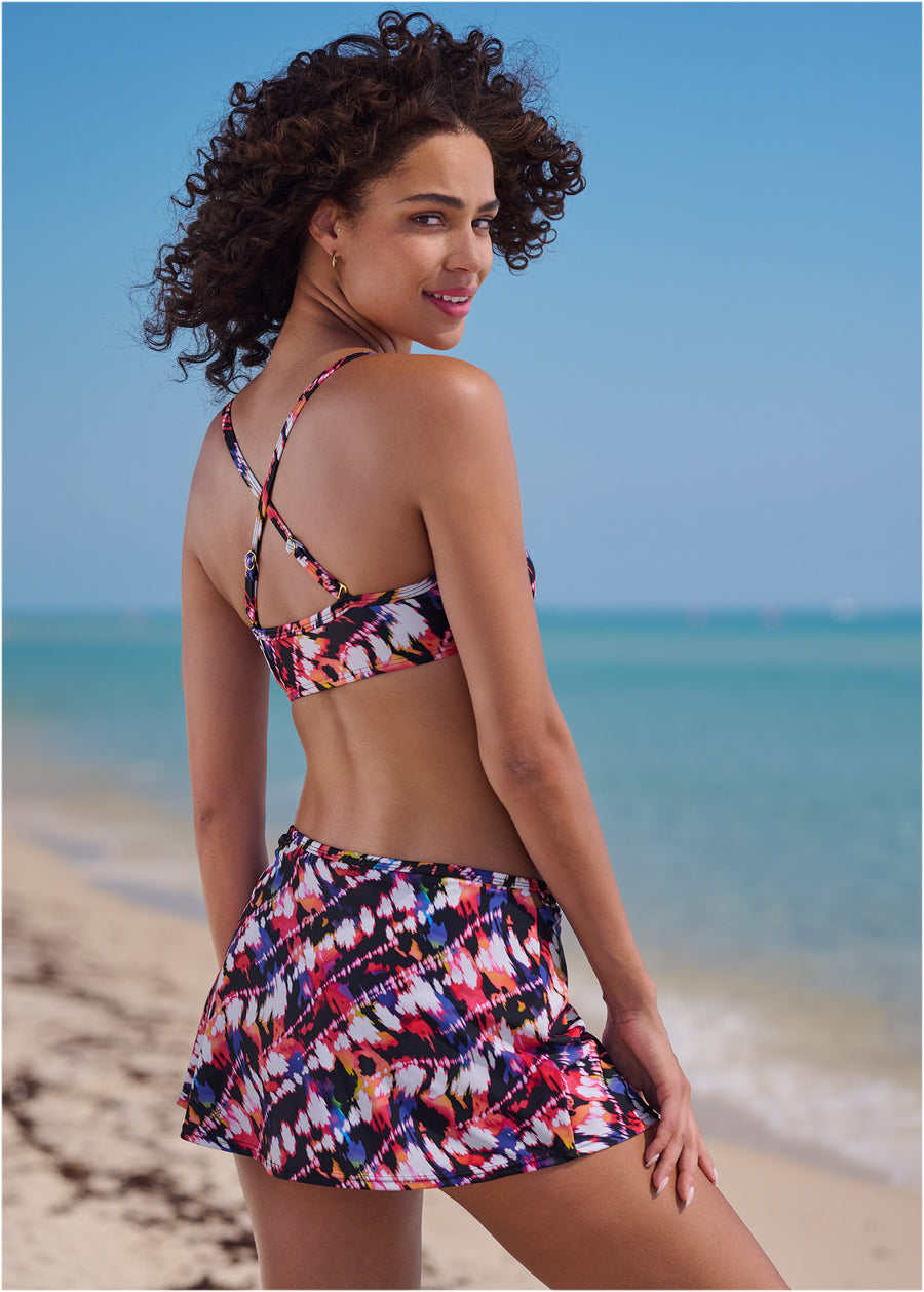 Ring Trim Swim Skirt - Island Escape