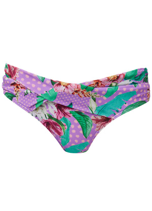 Criss-Cross Bikini Bottom - Polka Dot Jungle - thumbnail-3