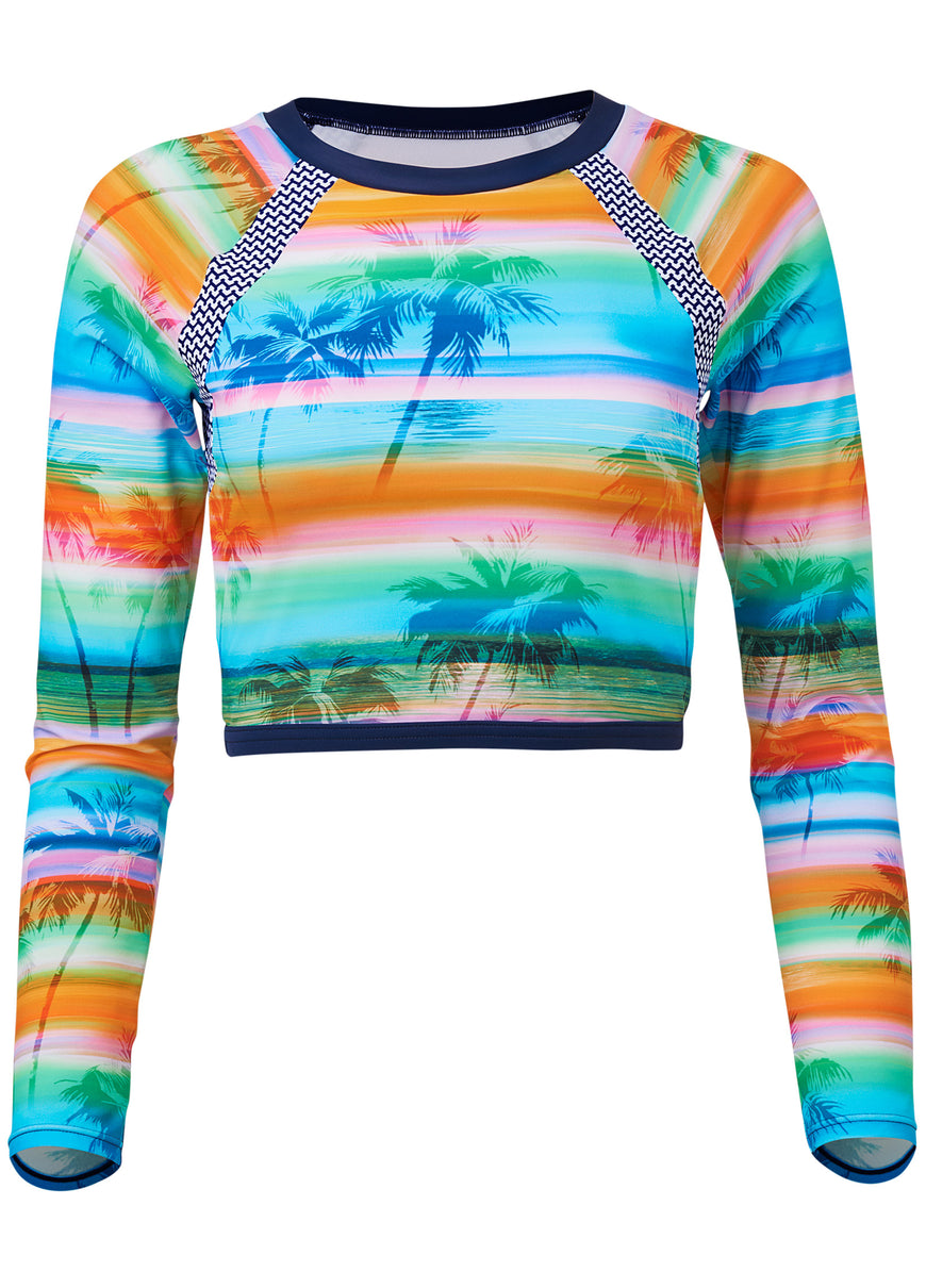 Long Sleeve Rash Guard - Digital Sunset