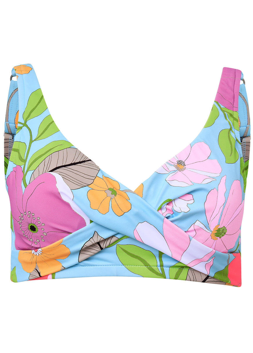 Lovely Lift Wrap Bikini Top - Soft Meadow