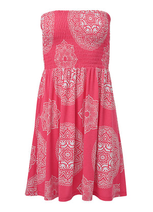 Convertible Cover-Up Dress - Party Pink Medallion - thumbnail-3