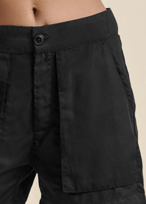 High-Waist Walking Shorts - Black - thumbnail-5