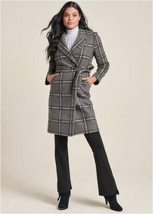 Caroline Coat - Grey Multi - thumbnail-1