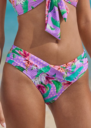 Criss-cross bikini bottom - Polka Dot Jungle - thumbnail-3