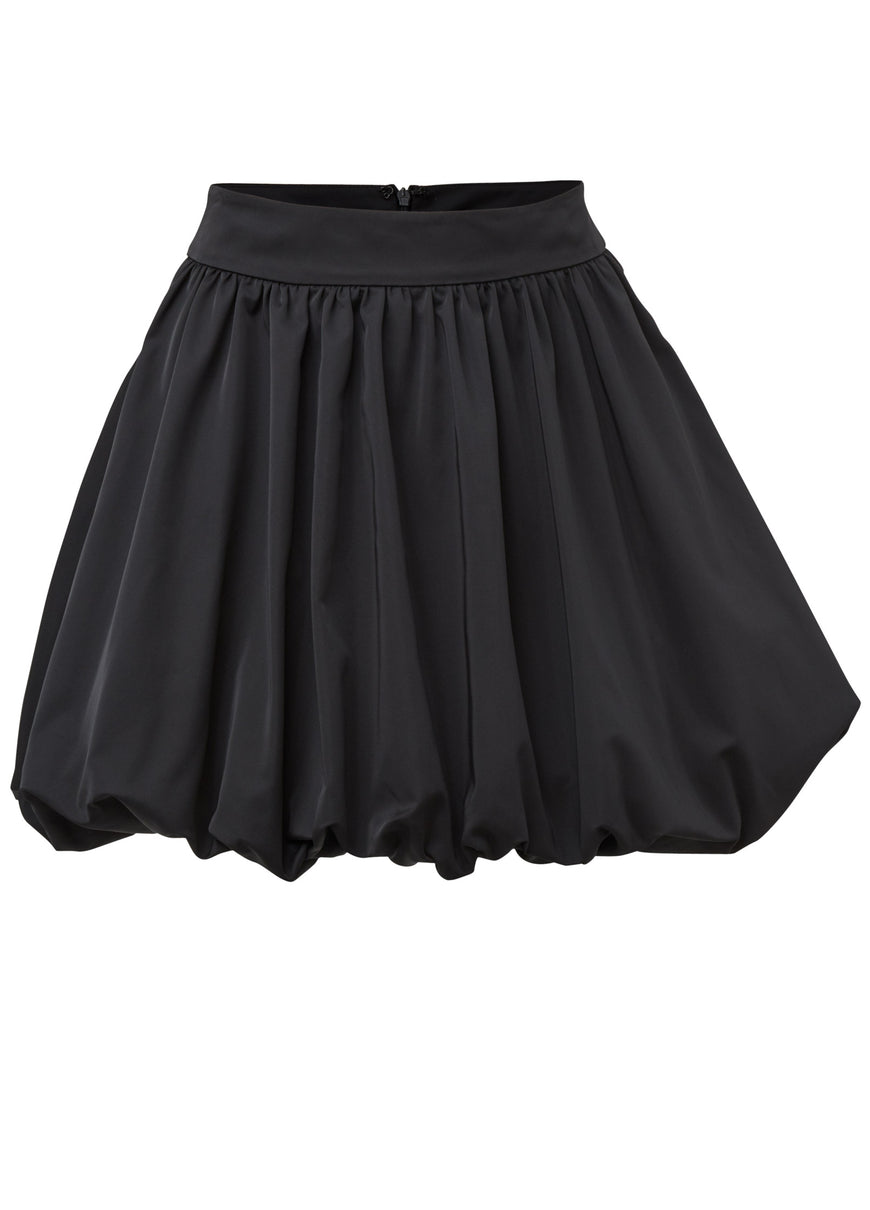 Taffeta Bubble Skirt  - Black