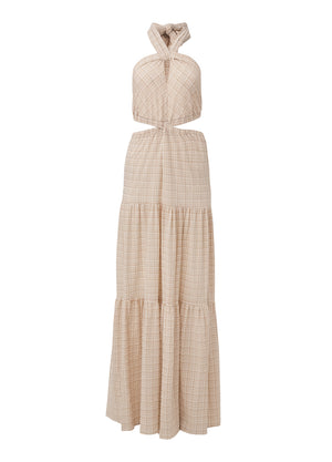 Cut Out Maxi Dress - Off White - thumbnail-5