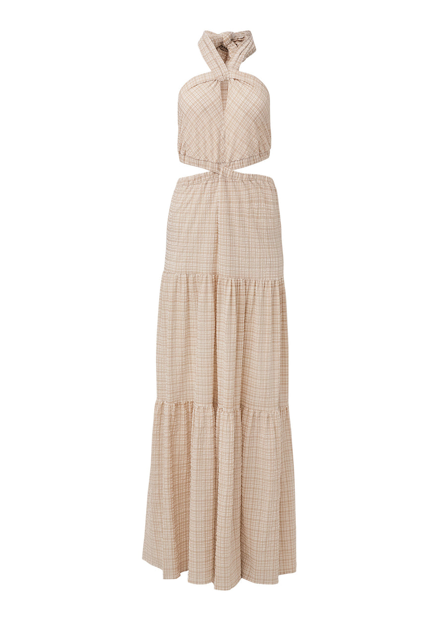 Cut Out Maxi Dress - Off White