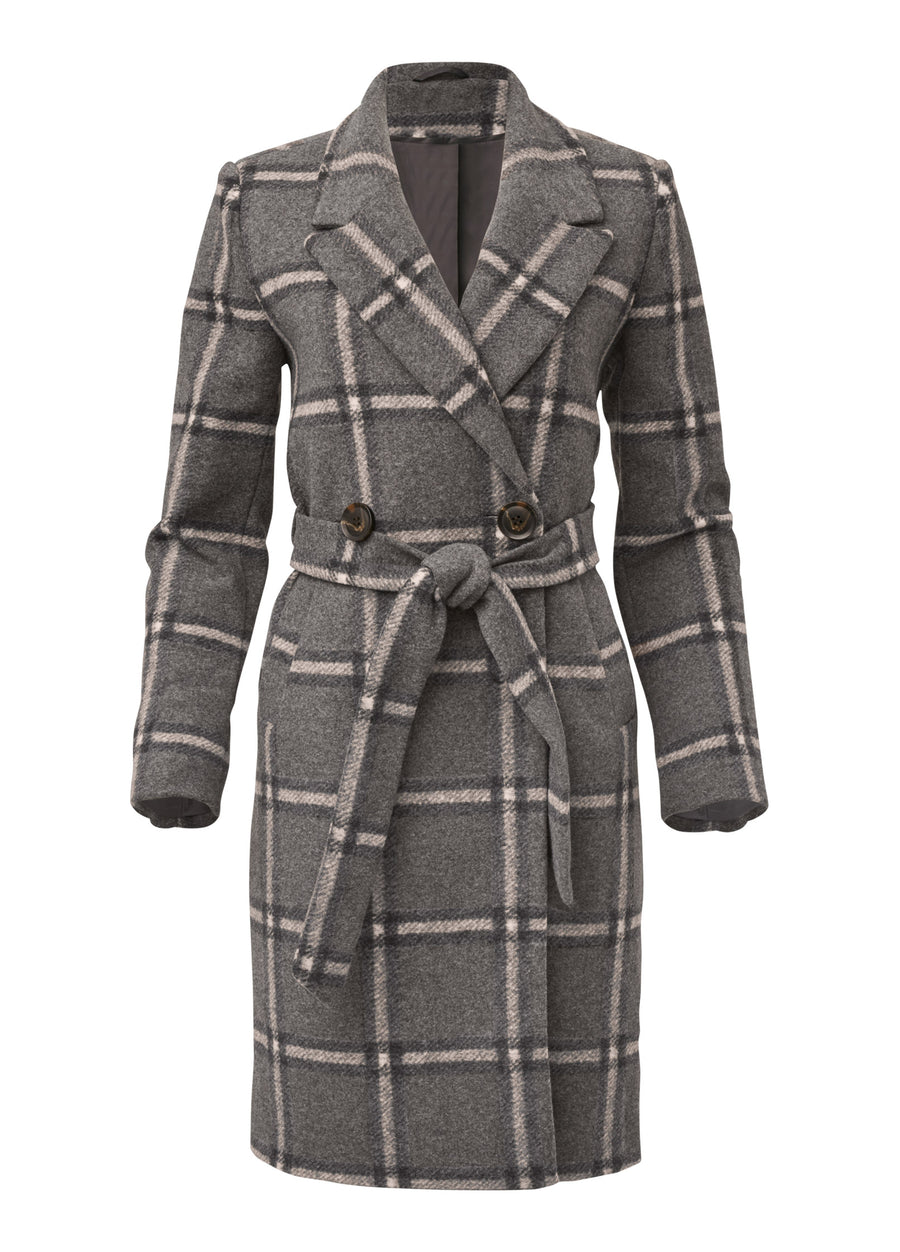 Caroline Coat - Grey Multi