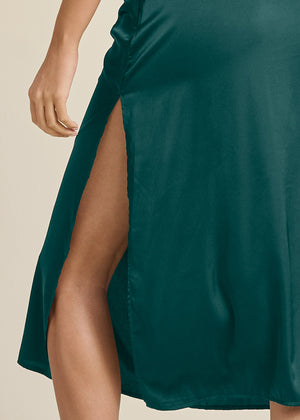 Slip Dress - Green - thumbnail-4