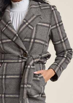 Caroline Coat - Grey Multi - thumbnail-3