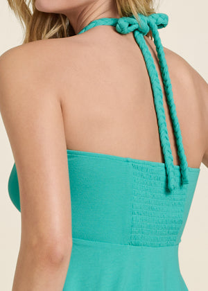 Braided Halter Top - Turquoise - thumbnail-5