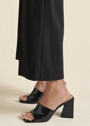 Crop Wide Leg Pants - Black - thumbnail-6