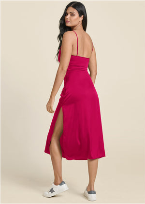 Slip Dress - Fuchsia - thumbnail-2