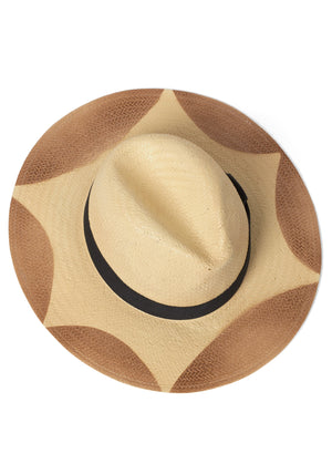 Wide Brim Straw Hat - Natural Multi - thumbnail-3