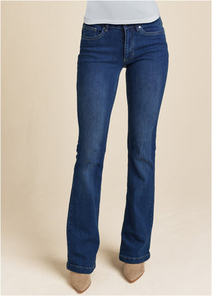 Halle bootcut jeans - Dark Wash - thumbnail-1