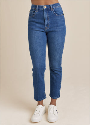 Straight Leg Jeans - Medium Wash - thumbnail-1