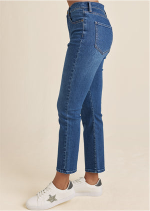 Straight Leg Jeans - Medium Wash - thumbnail-3