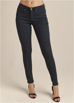 Heidi Skinny Jeans - Black Denim - thumbnail-2