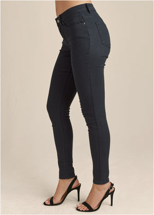 Heidi Skinny Jeans - Black Denim - thumbnail-4