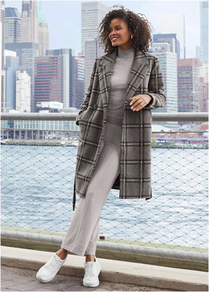 Caroline Coat - Grey Multi - thumbnail-6