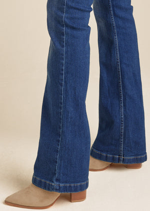 Halle bootcut jeans - Dark Wash - thumbnail-5