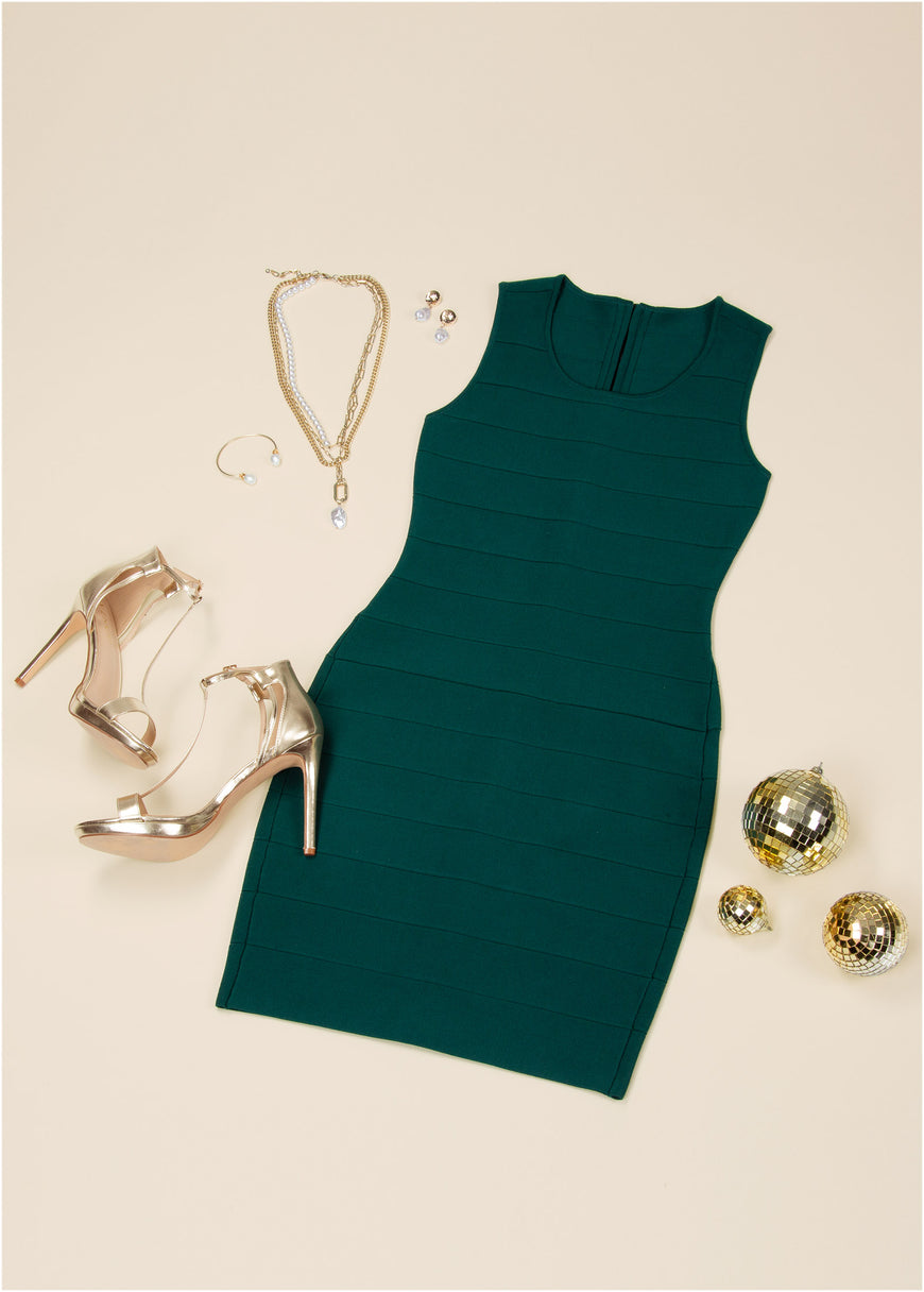 Bandage Mini Dress - Green