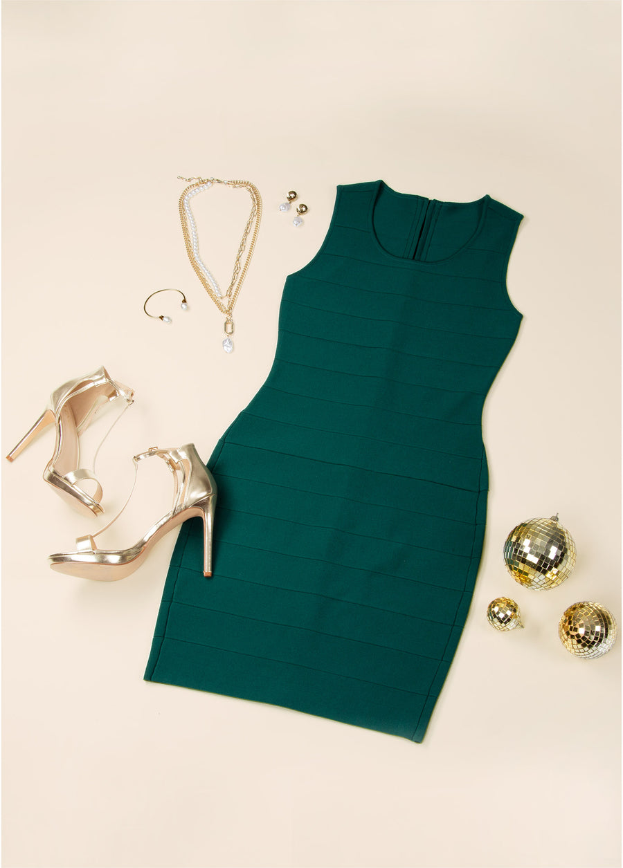 Bandage Mini Dress - Green