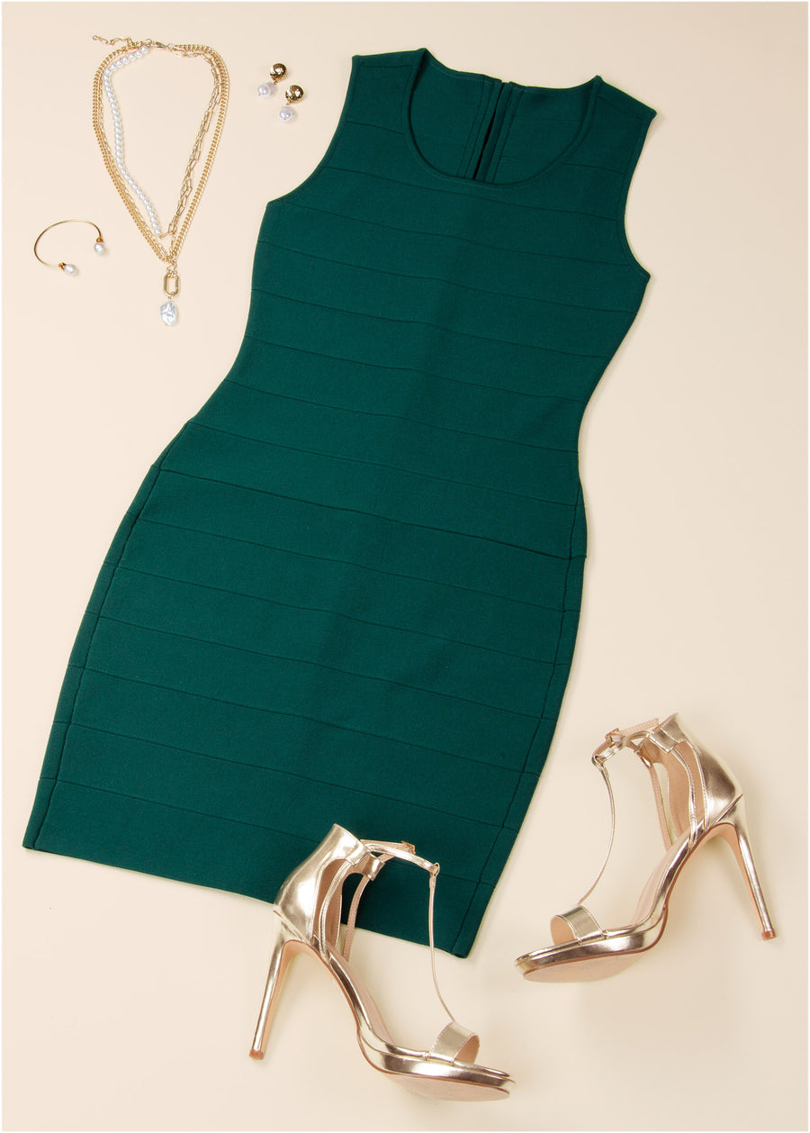 Bandage Mini Dress - Green