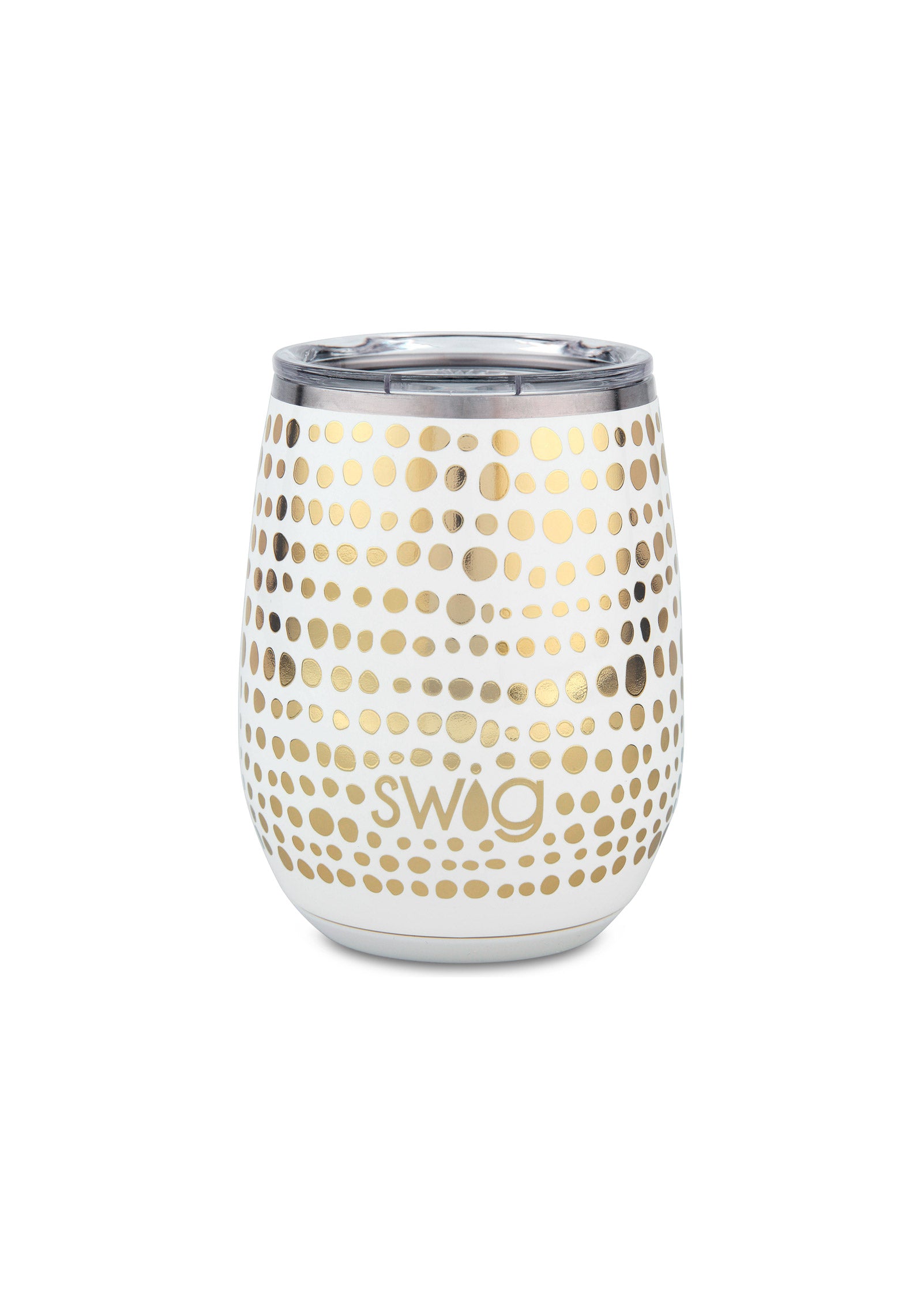 14 oz insulated tumbler - WHITE & GOLD